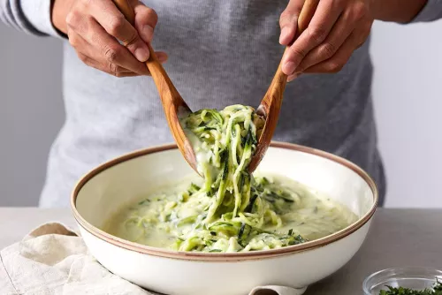 Cauliflower Alfredo with Zoodles