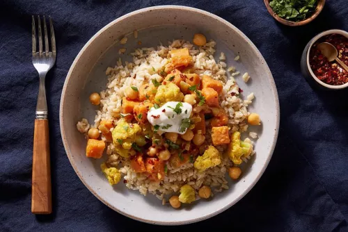 Sweet Potato, Chickpea and Cauliflower Curry