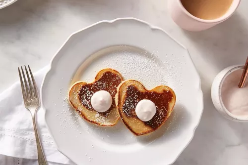 Blood Orange Pancake Hearts