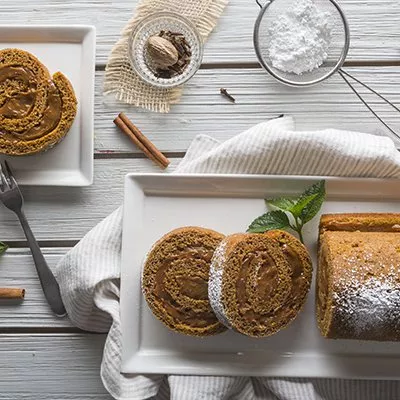 Pumpkin Dulce de Leche Roll