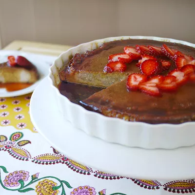 Flan de Fresa