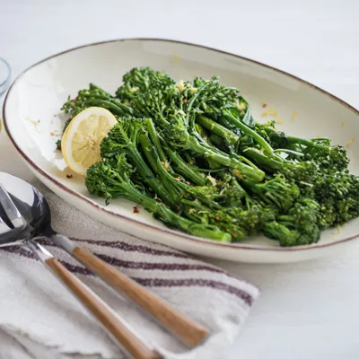 Pan-Roasted Lemon Broccolini