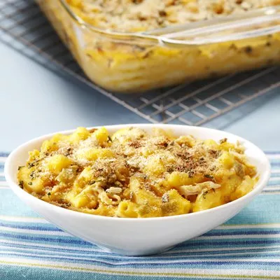 Macarrones con Queso de Pollo y Chiles