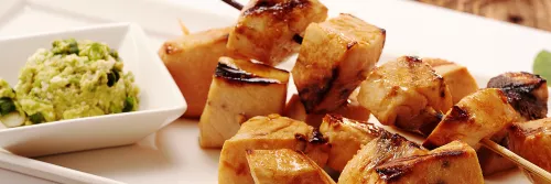 Grilled Swordfish Kabobs with Avocado Butter Long Right