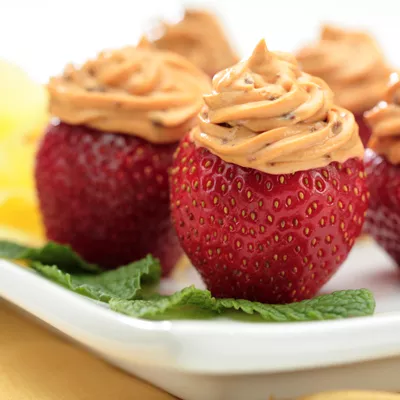 Dulce de Leche-Filled Strawberries