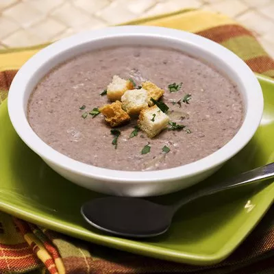 Rustic Black Bean and Almond Soup