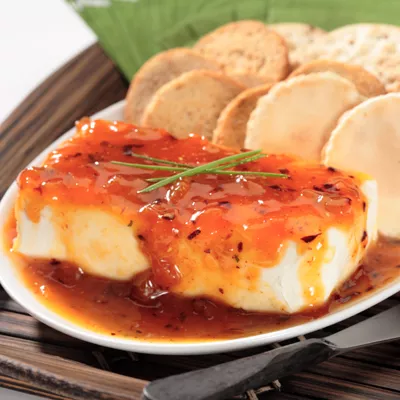 Apricot Chipotle-Glazed Cream Cheese