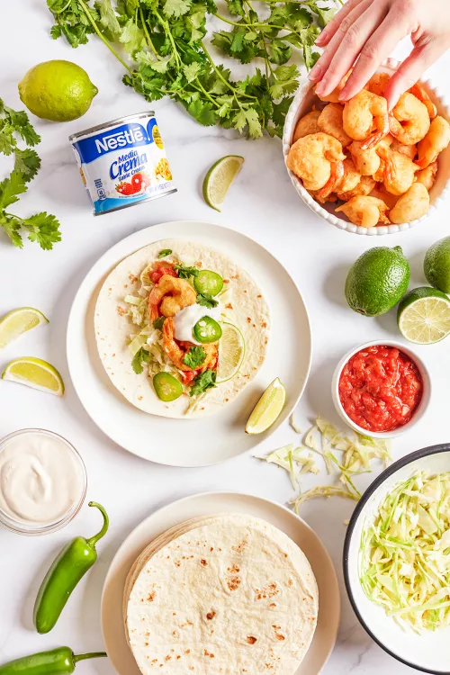 Tacos de camarones fritos