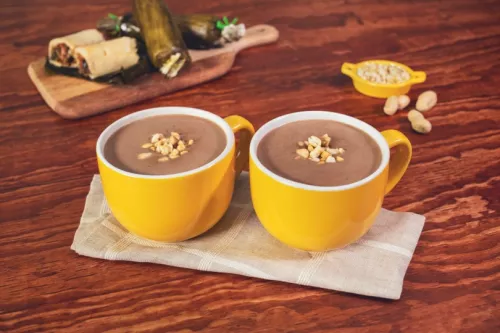 ATOLE de CHOCOLATE ABUELITA con CACAHUATE