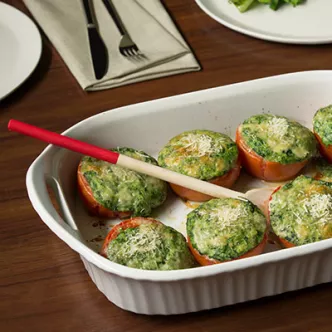 Spinach Stuffed Tomatoes