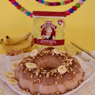 Banana and Abuelita Chocolate Gelatin