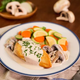 Chicken in a mushroom sauce