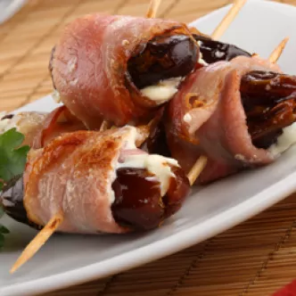 Dátiles con queso crema