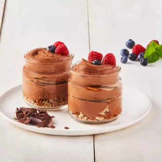 Postre de chocolate y nueces