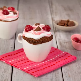 pastel de taza de amor