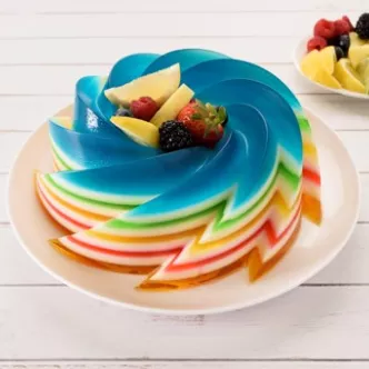 GELATINA MULTICOLOR preparada con LA LECHERA®