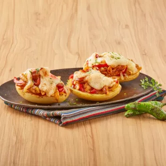 Papas rellenas de alambre