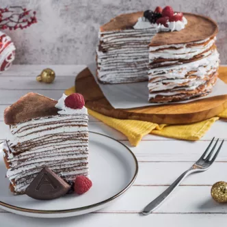 Pastel de Crepas de Chocolate