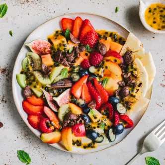 CHOCAPIC® Fruit Salad with Passion Fruit Dressing