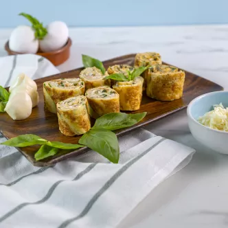 Rollitos de huevo y zucchini