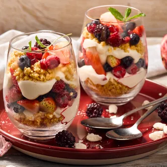 Copón cremoso de berries