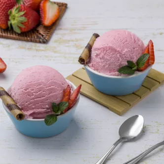 Helado de Fresa Casero