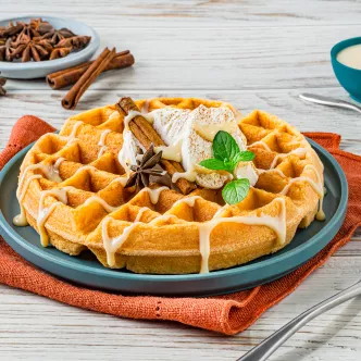 Waffles con especias de calabaza