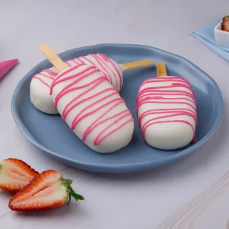 Paletas Cremosas de Fresa