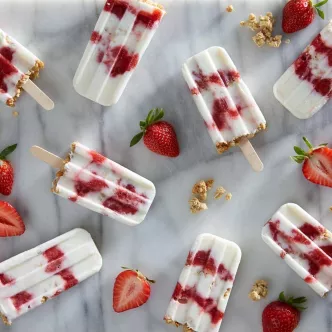 Fresh Strawberry Smoothie Breakfast Pops