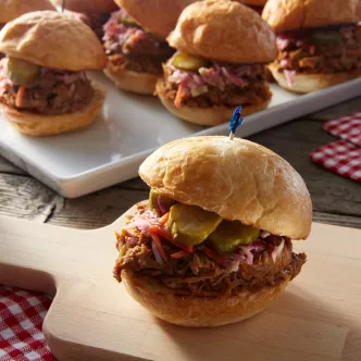 Slow Cooker Pulled Pork Sliders with Coleslaw