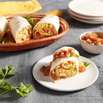 Cazuela de Tostada Francesa de Durazno y Almendras