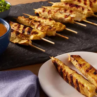 Chicken Sate with Almond Butter Sauce