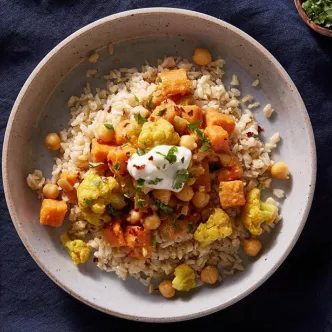 Sweet Potato, Chickpea and Cauliflower Curry