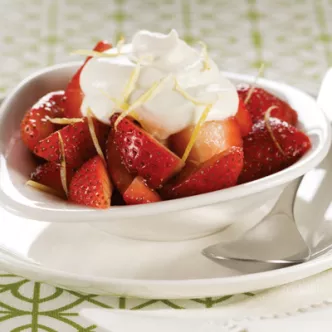 Balsamic Strawberries with Sweet Mascarpone Crème