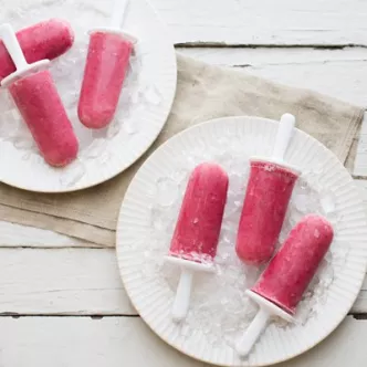 Strawberries & Sweet Cream Ice Pops