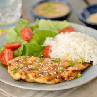 Grilled Chicken with Plum Sauce