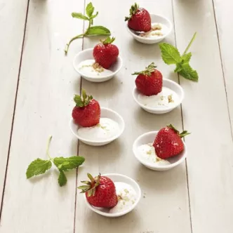 Fresas Frescas con Crema Dulce Bliss Batida