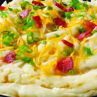 Creamy Cheesy Mashed Potatoes Long Left