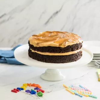 Pastel de Chocolate con Cubierta de Dulce de Leche Salado