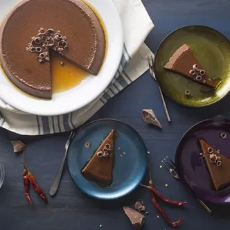 Flan de Chocolate Picante