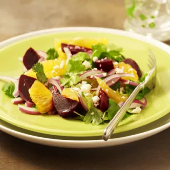 Beet Salad with Oranges and Cheese