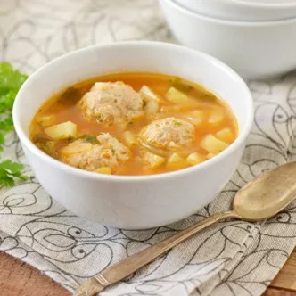 Mexican Turkey Meatball Soup