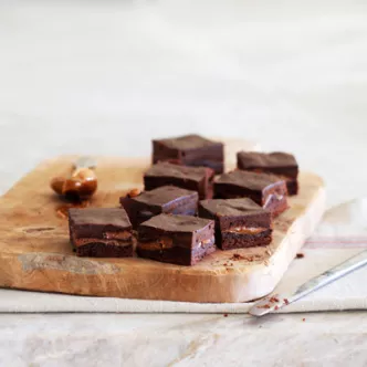 Layered Dulce de Leche Brownies