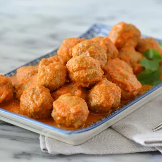 Meatballs in Creamy Tomato and Adobe Sauce