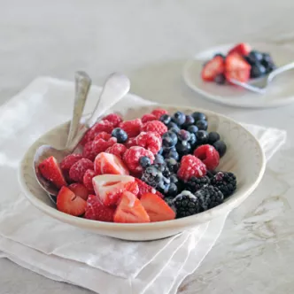 Fresh Fruit with Lime & Sweetened Condensed Milk