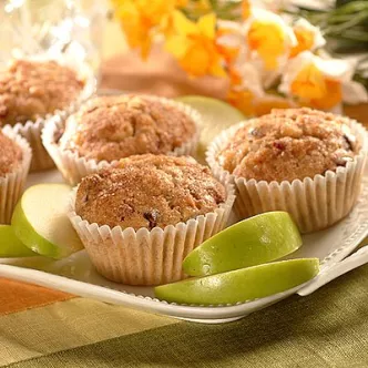 Muffins Integrales de Manzana-Arándano