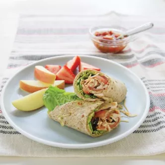 Shredded Chicken Wrap Sandwiches