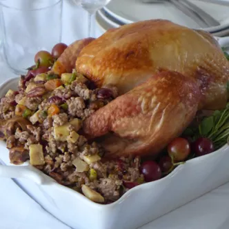 Sweet and Savory Stuffed Turkey