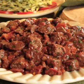 Maggi Beef with Salsa and Cabbage Slaw