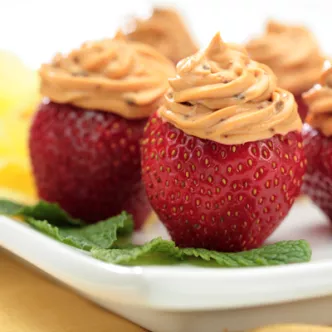 Dulce de Leche-Filled Strawberries